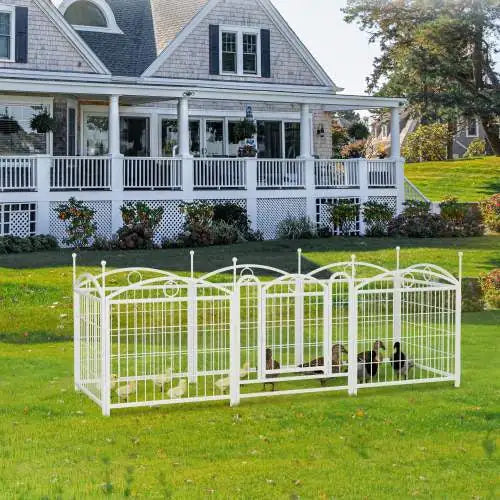 Dog Playpen Indoor 24 Inch 8 Panel Metal Dog Playpen