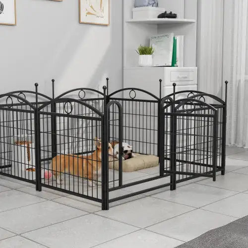 Dog Playpen Indoor 24 Inch 8 Panel Metal Dog Playpen